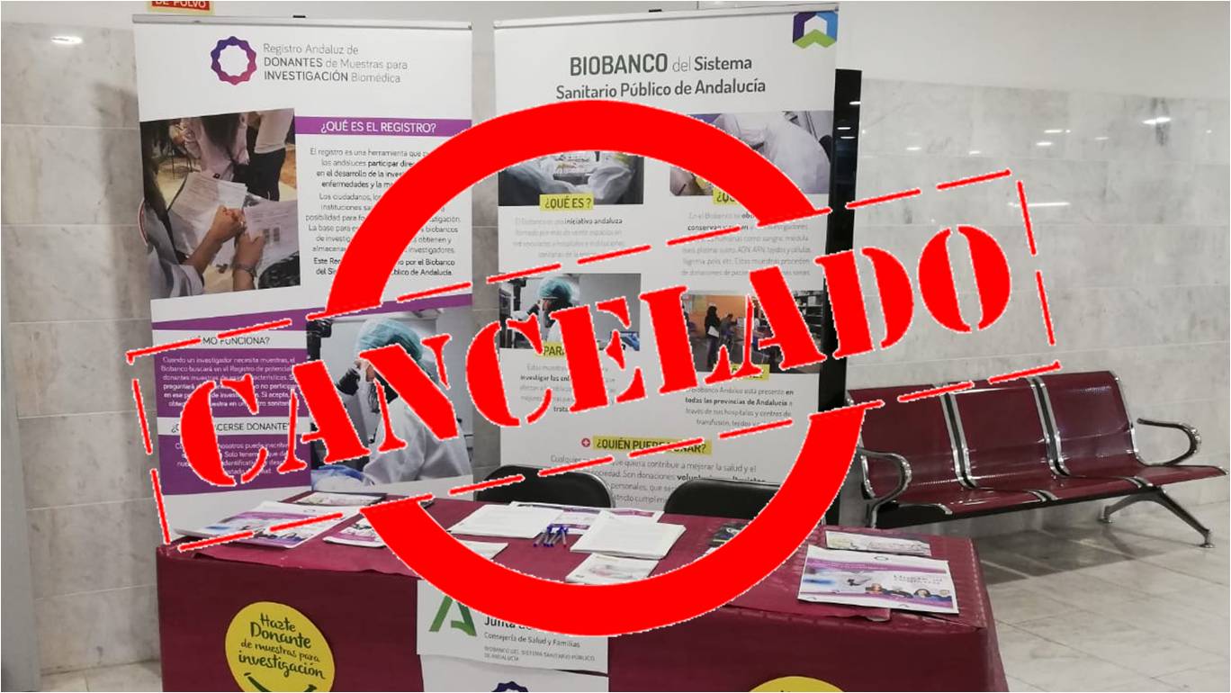 Imagen campaña informativa indicando cancelación